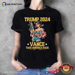 Trump Vance Girls 2024 Vote Trump USA Flag T Shirt 2