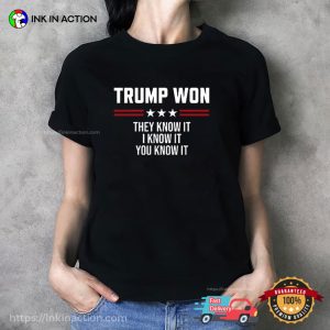 Trump Won Everyone Know It, President Trump 2024 T-shirt