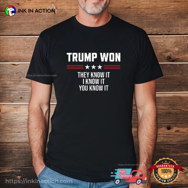 Trump Won Everyone Know It, President Trump 2024 T-shirt