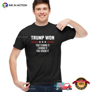 Trump Won Everyone Know It, President Trump 2024 T shirt 3