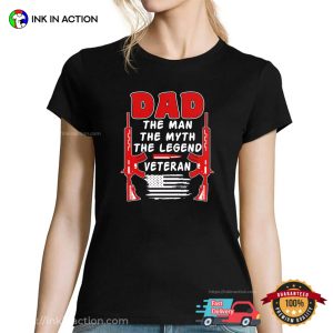 USA Dad Veteran T shirt 1