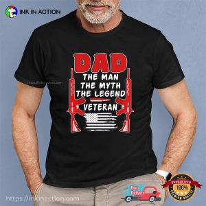 USA Dad Veteran T shirt 3