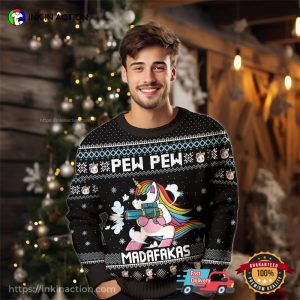 Unicorn Madafakas Pew Pew Cute Christmas Sweaters