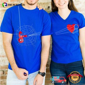 Valentines Spiderman Couple Matching T shirt 2