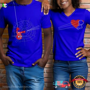 Valentines Spiderman Couple Matching T-shirt