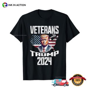 Veterans For Trump 2024 Retro America President 2024 T shirt 1