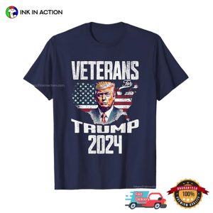 Veterans For Trump 2024 Retro America President 2024 T shirt 3