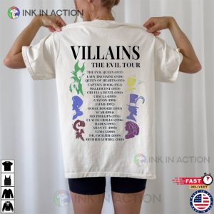 Villains Eras Style Disney Evil Tour 2 Sided Tee