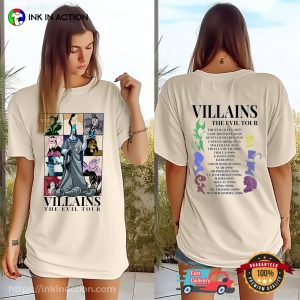 Villains Eras Style Disney Evil Tour 2 Sided Tee