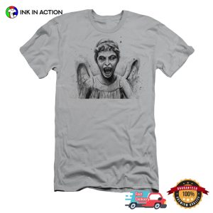 Weeping Angel Drawing Art T shirt 3