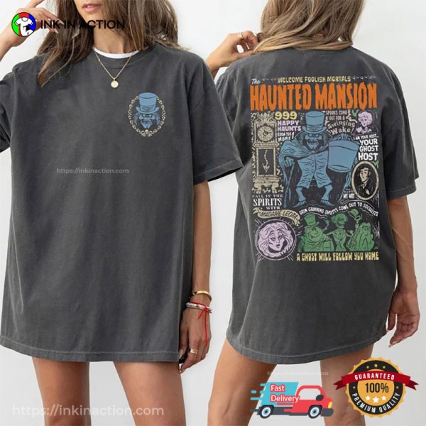 Welcome Foolish Mortals To The Haunted Mansion Retro Comfort Colors Tee