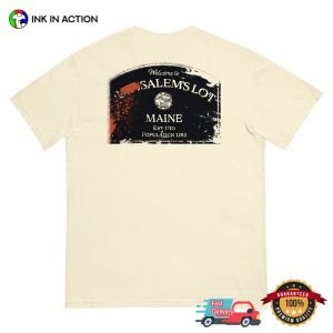 Welcome To Salem's Lot Maine Retro Horror Movie T shirt 2