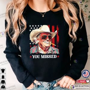 Western Cowboy Trump Funny President 2024 T-shirt 1