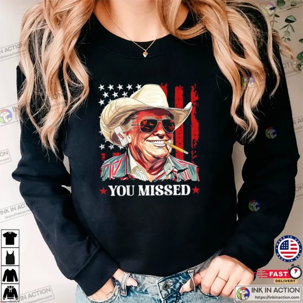 Western Cowboy Trump Funny President 2024 T-shirt