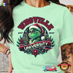 Whoville University Grinch Christmas 1957 Comfort Colors Tee 2