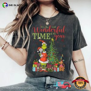 Wonderful Time Of Year Retro Christmas Grinch Comfort Colors T shirt 1