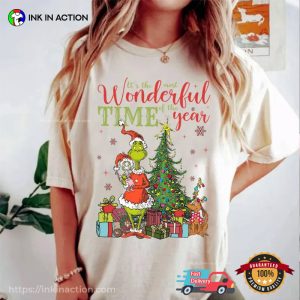 Wonderful Time Of Year Retro Christmas Grinch Comfort Colors T shirt 2