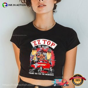 ZZ Top 55 Years Anniversary Signatures T shirt 4