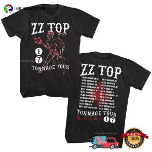 ZZ Top Devil Tonnage Tour 2017 Dates Fan T shirt 1