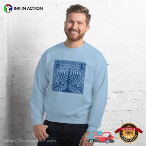 menorah candles Happy Hanukkah Jewish T shirt