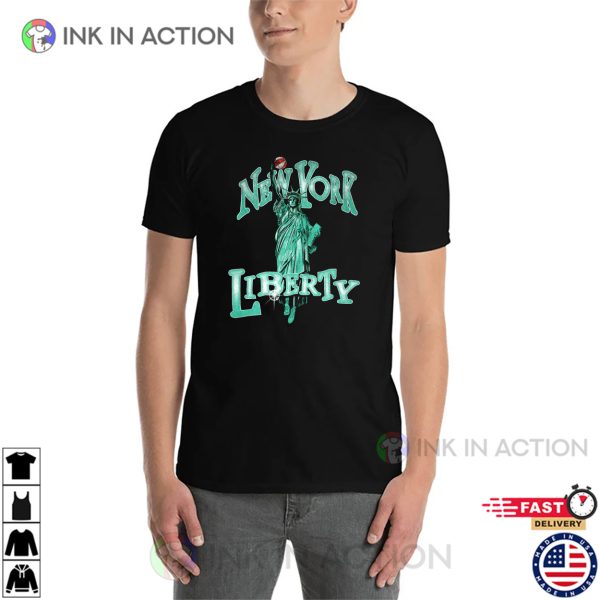 New York Liberty Basketball Statue T-shirt