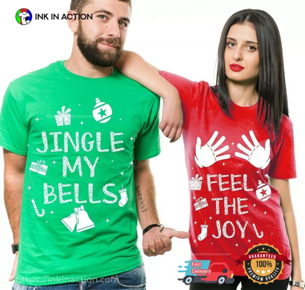 Adult Funny Xmas Couple Matching T-shirt