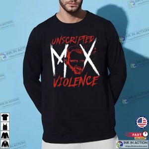 All Elite Wrestling Jon Moxley Unscripted MOX Violence T-shirt