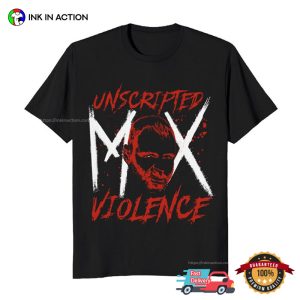 All Elite Wrestling Jon Moxley Unscripted MOX Violence T shirt 3