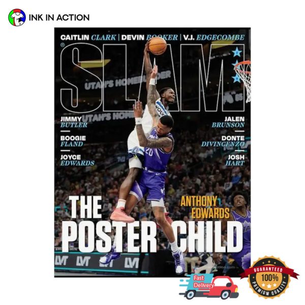 Anthony Edwards Minnesota Timberwolves Slam Poster