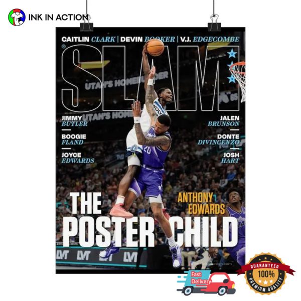 Anthony Edwards Minnesota Timberwolves Slam Poster