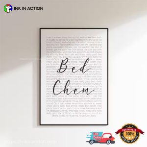 Bed Chem Song Lyrics, Sabrina Carpenter Wall Art