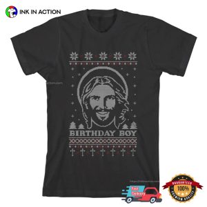 Birthday Boy Jesus Ugly Christmas T shirt 3