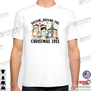 Bluey Dancing Around Christmas Tree Bluey Family Xmas T shirt 2