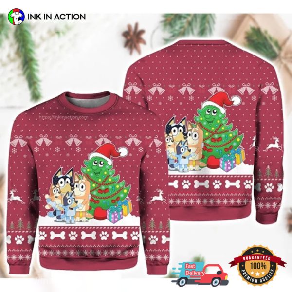 Bluey Family Christmas Holiday Ugly Sweater