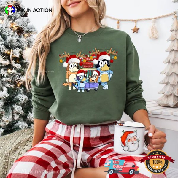 Bluey Family Christmas Trip T-shirt