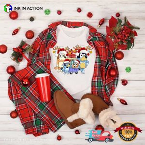 Bluey Family Christmas Trip T shirt 4