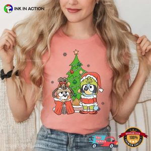 Bluey and Bingo Grinch And Max Christmas Comfort Colors T shirt 4