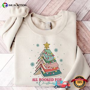 Book Tree All Booked For Christmas Sweatshirt 3