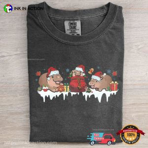 Christmas Baby Moo Deng Comfort Colors Tee 3