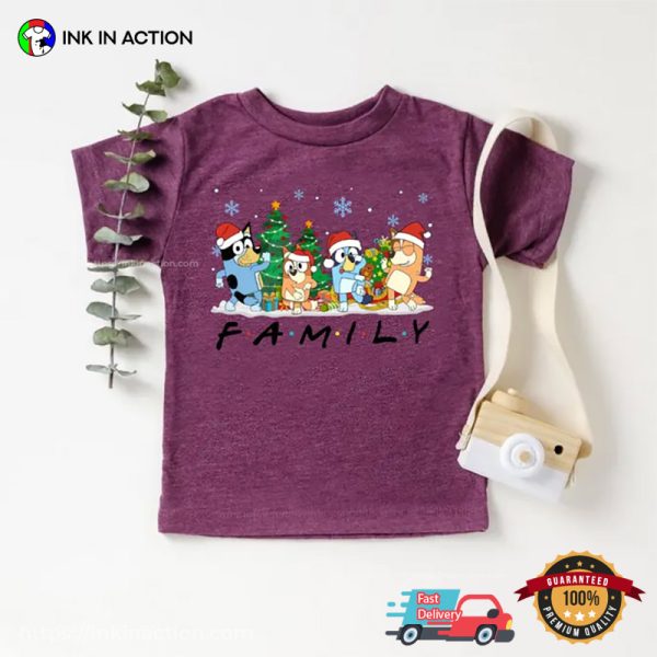 Christmas Bluey Family Comfort Colors T-shirt