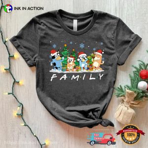 Christmas Bluey Family Comfort Colors T shirt 2