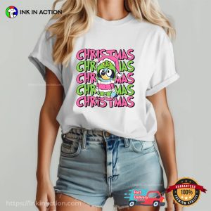 Christmas Grinch Bluey Funny Bluey Costume T-shirt