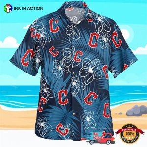 Cleveland Guardians Hibiscus Hawaiian Shirt