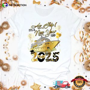 Customized Happy New Year 2025 Family Party T shirt 3