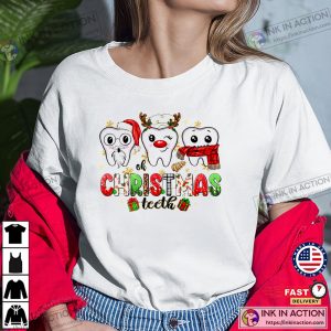 Cute Dentist Teeth Family Dental Christmas Shirt