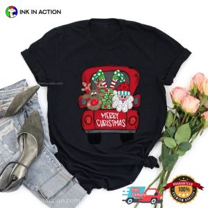 Cute Santa Claus Reindeer Christmas Truck Shirt