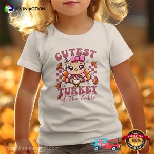 Cutest Turkey Thanksgiving Graphic Kids Tee