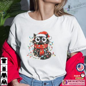 Cutie Christmas Cat Paws Tee