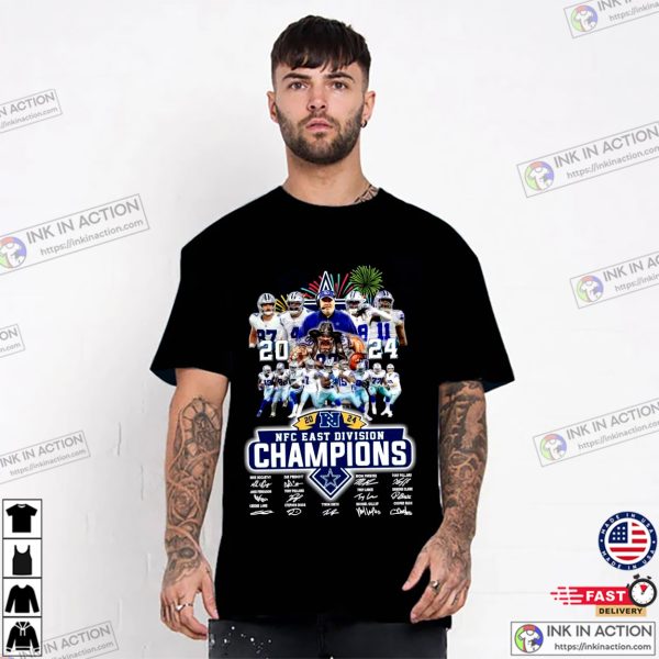 Dallas Cowboys Squad Team 2024 Champions Signatures Shirt