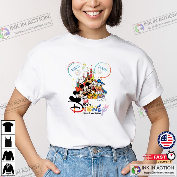 Disney Family Vacation 2025 Disneyland T-shirt